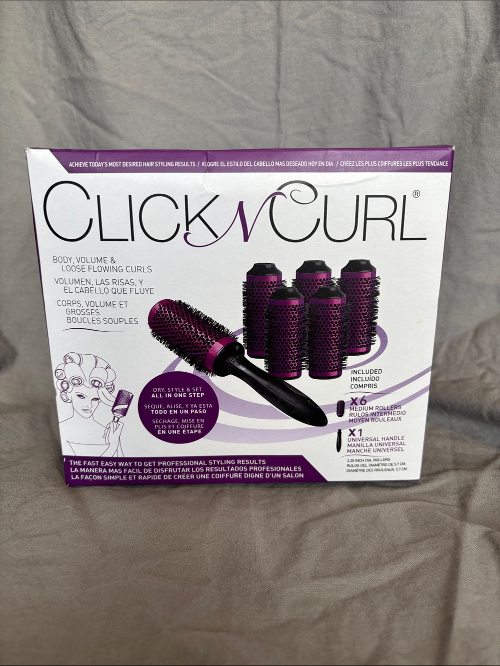 Purple Hot Air Brush Set – 6 Rollers